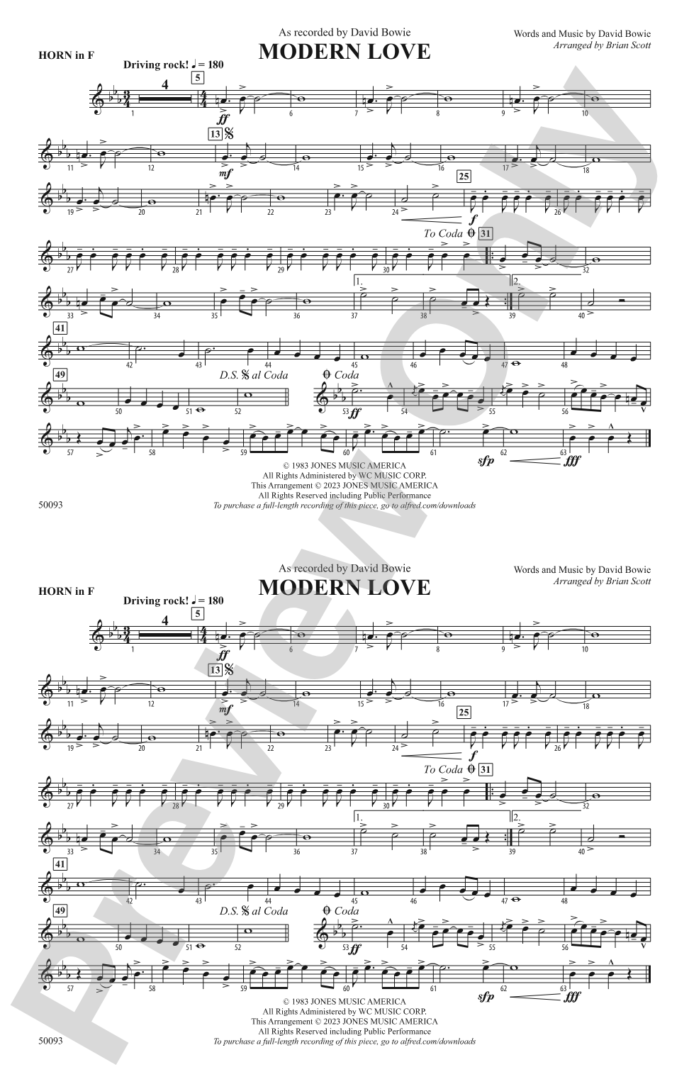 Modern Love: 1st F Horn