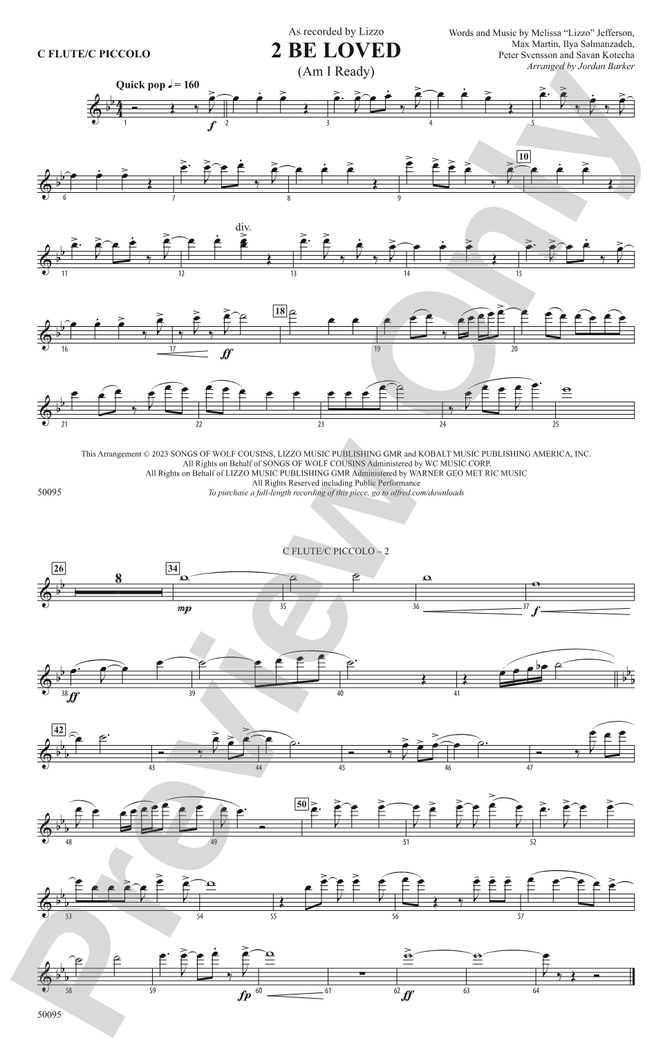 2 Be Loved: Flute