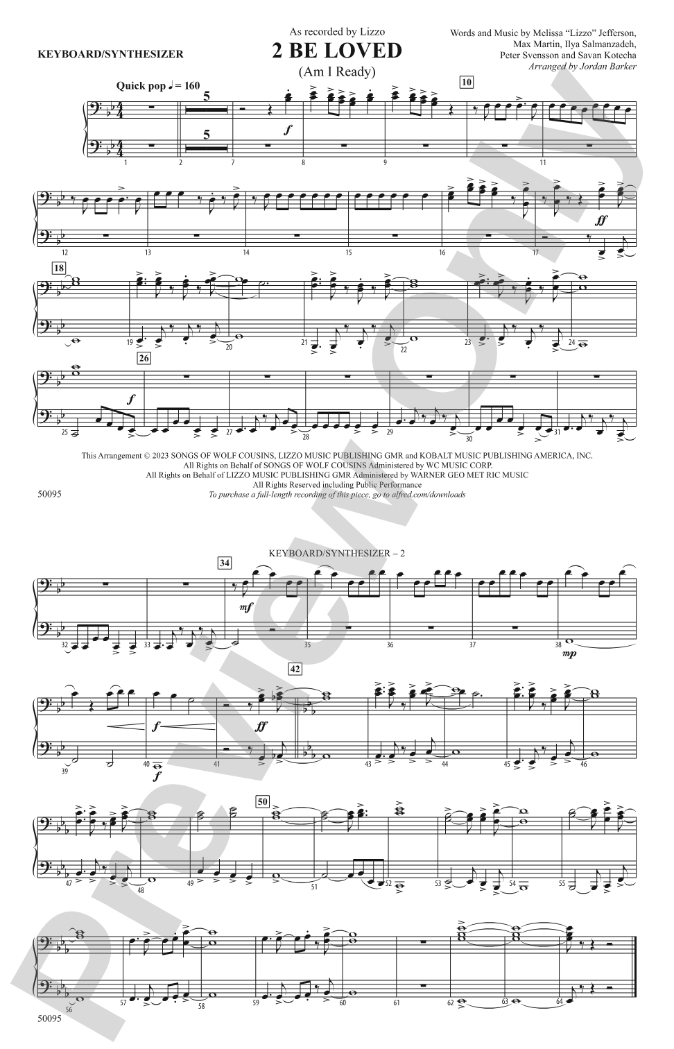 2 Be Loved: Piano Accompaniment