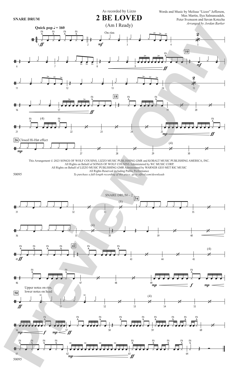 2 Be Loved: Snare Drum