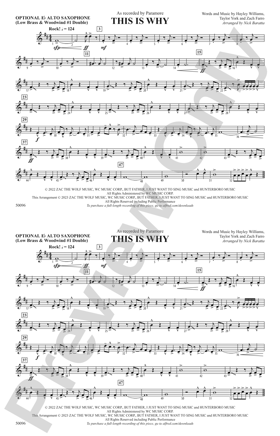This Is Why: Optional Alto Sax