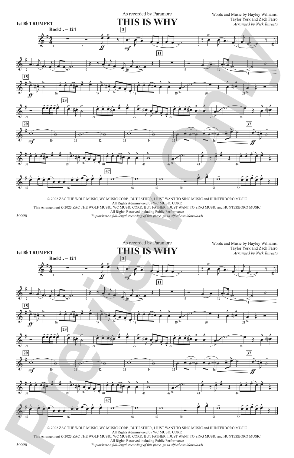 This Is Why: 1st B-flat Trumpet