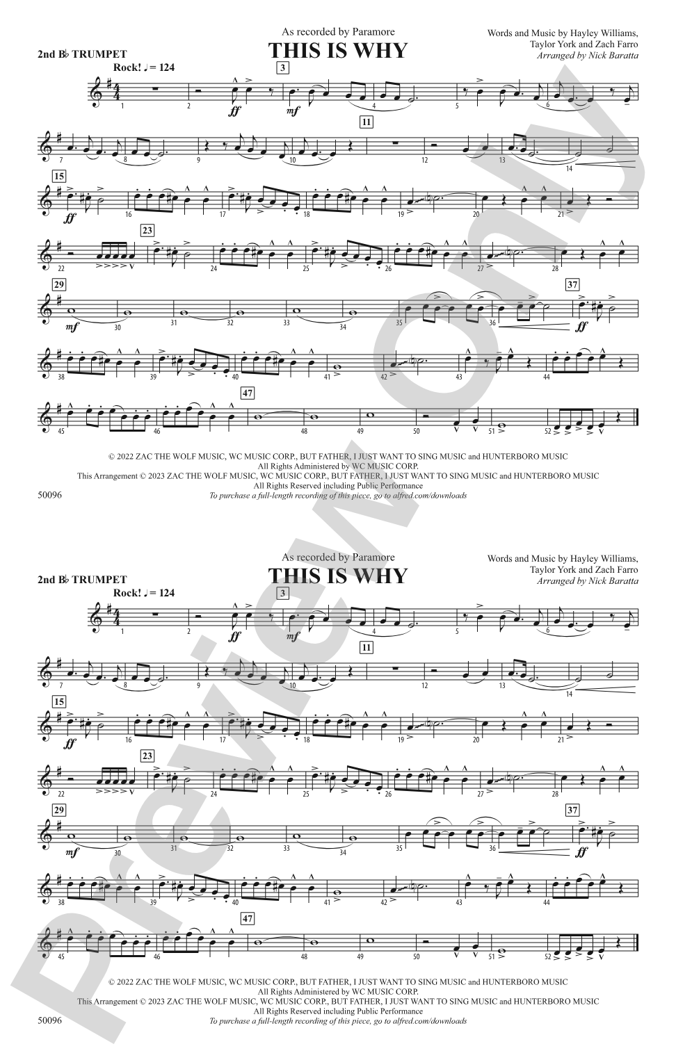 This Is Why: 2nd B-flat Trumpet