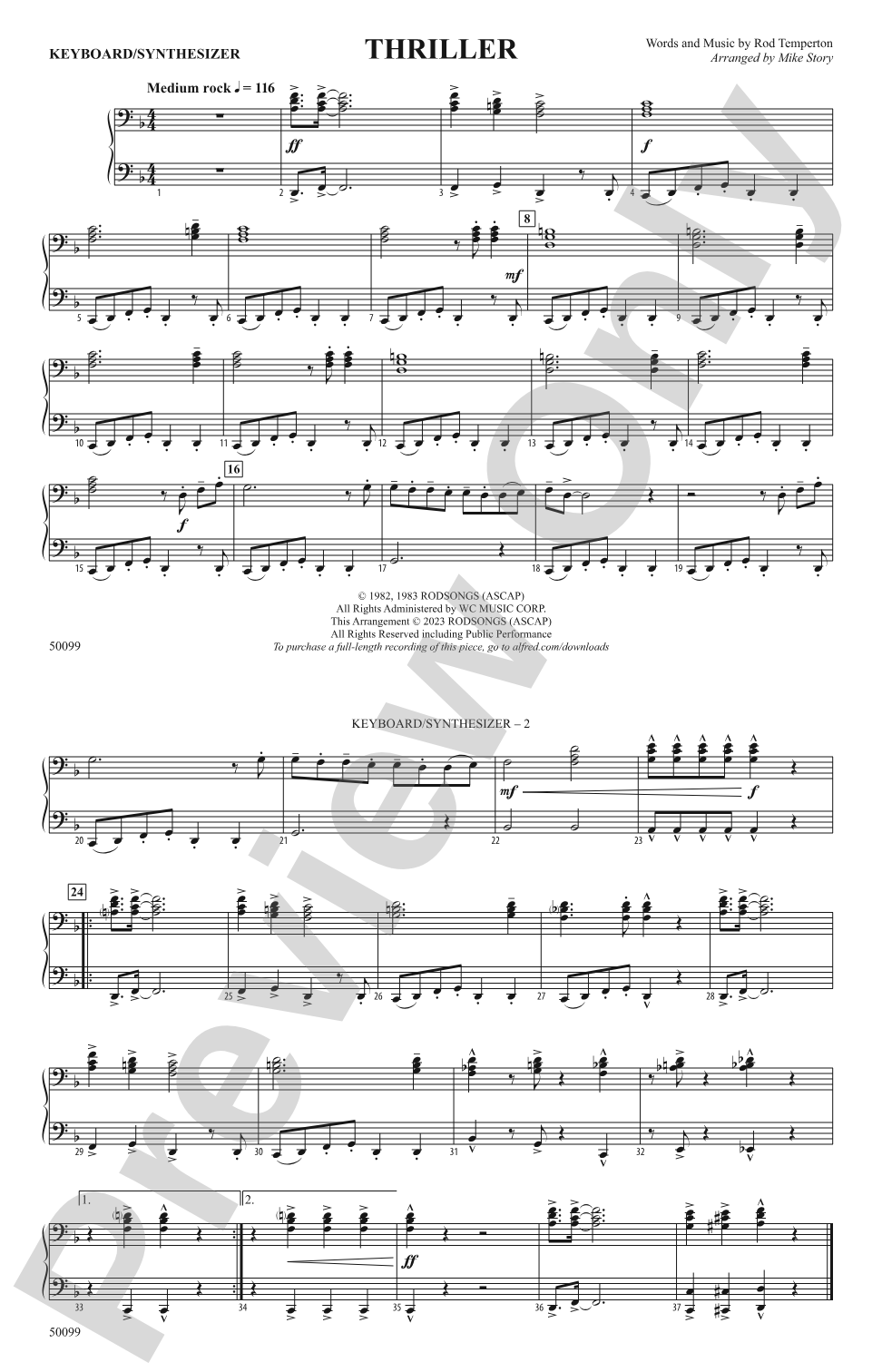 Thriller: Piano Accompaniment