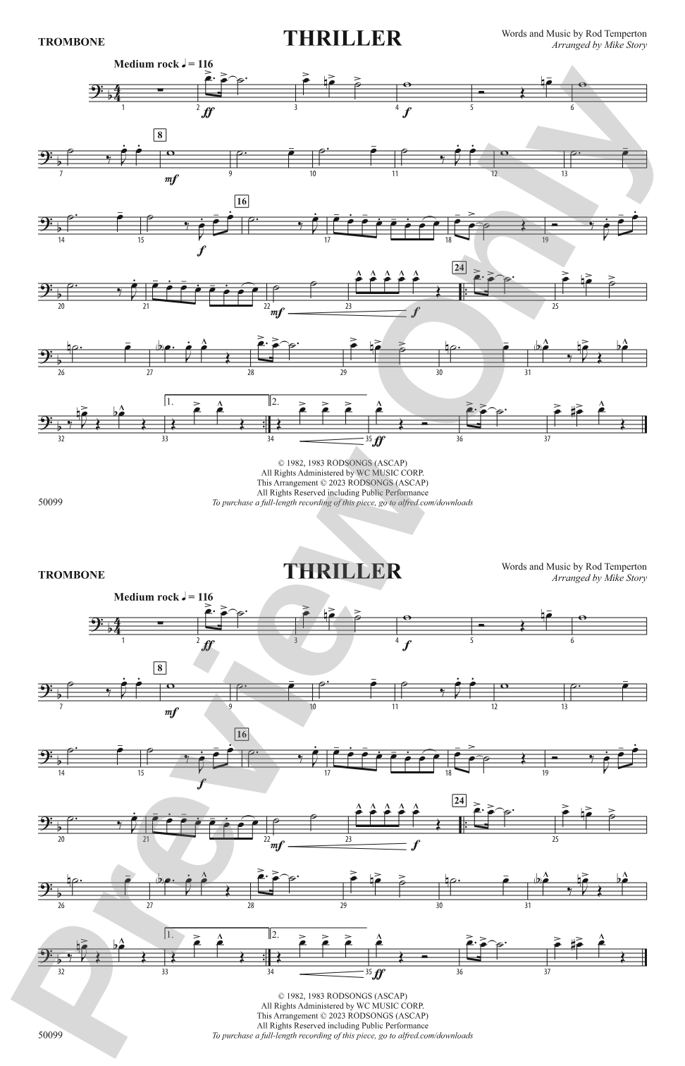Thriller: 1st Trombone