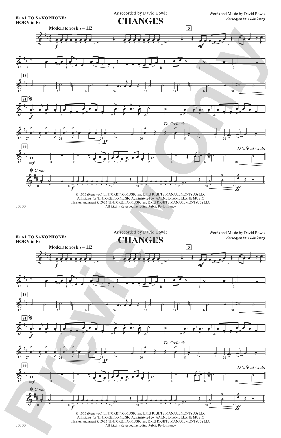 Changes: E-flat Alto Saxophone