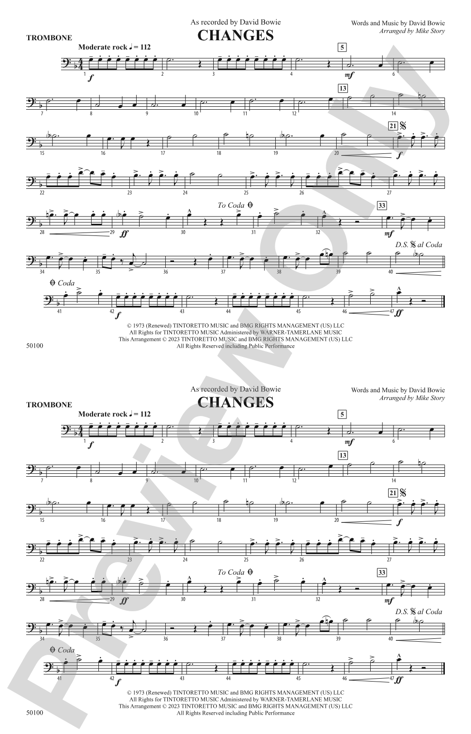 Changes: 1st Trombone