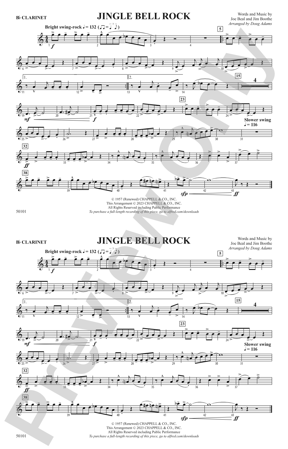 Jingle Bell Rock: 1st B-flat Clarinet