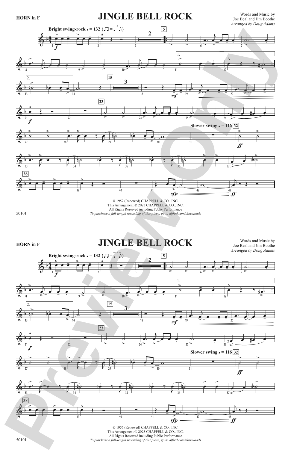 Jingle Bell Rock: 1st F Horn