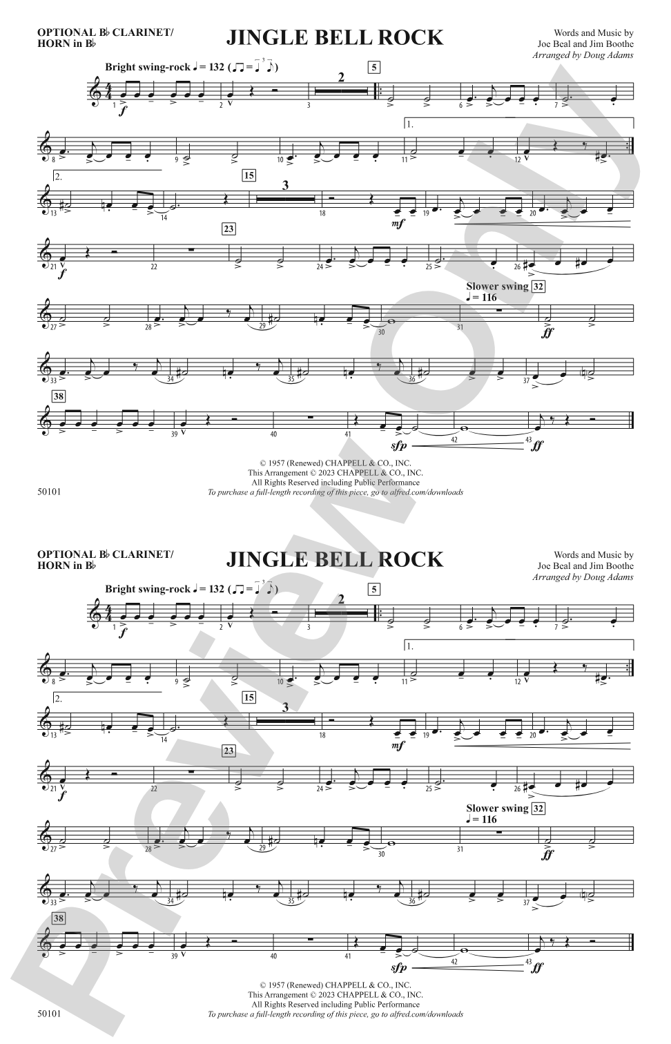 Jingle Bell Rock: Optional Bb Clarinet/Horn in Bb
