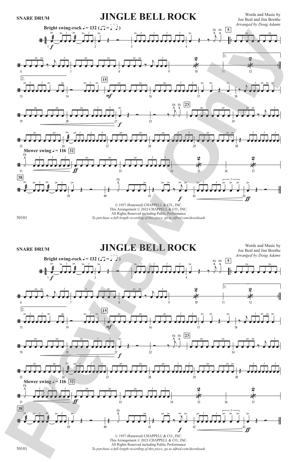 Jingle Bell Rock: Snare Drum