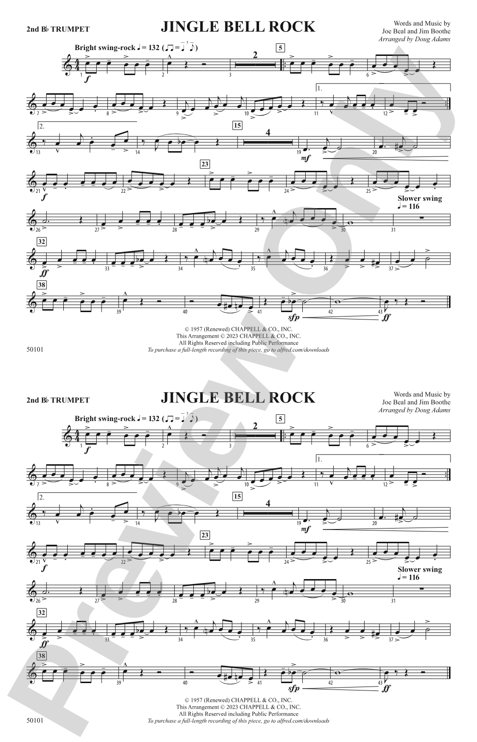 Jingle Bell Rock: 2nd B-flat Trumpet