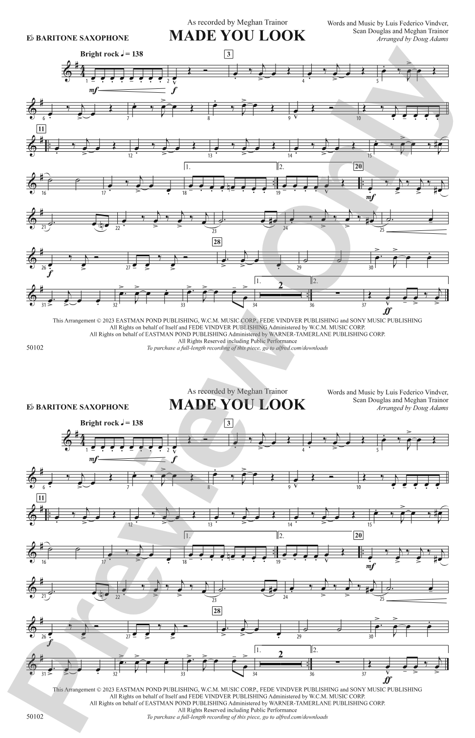 Made You Look: E-flat Baritone Saxophone