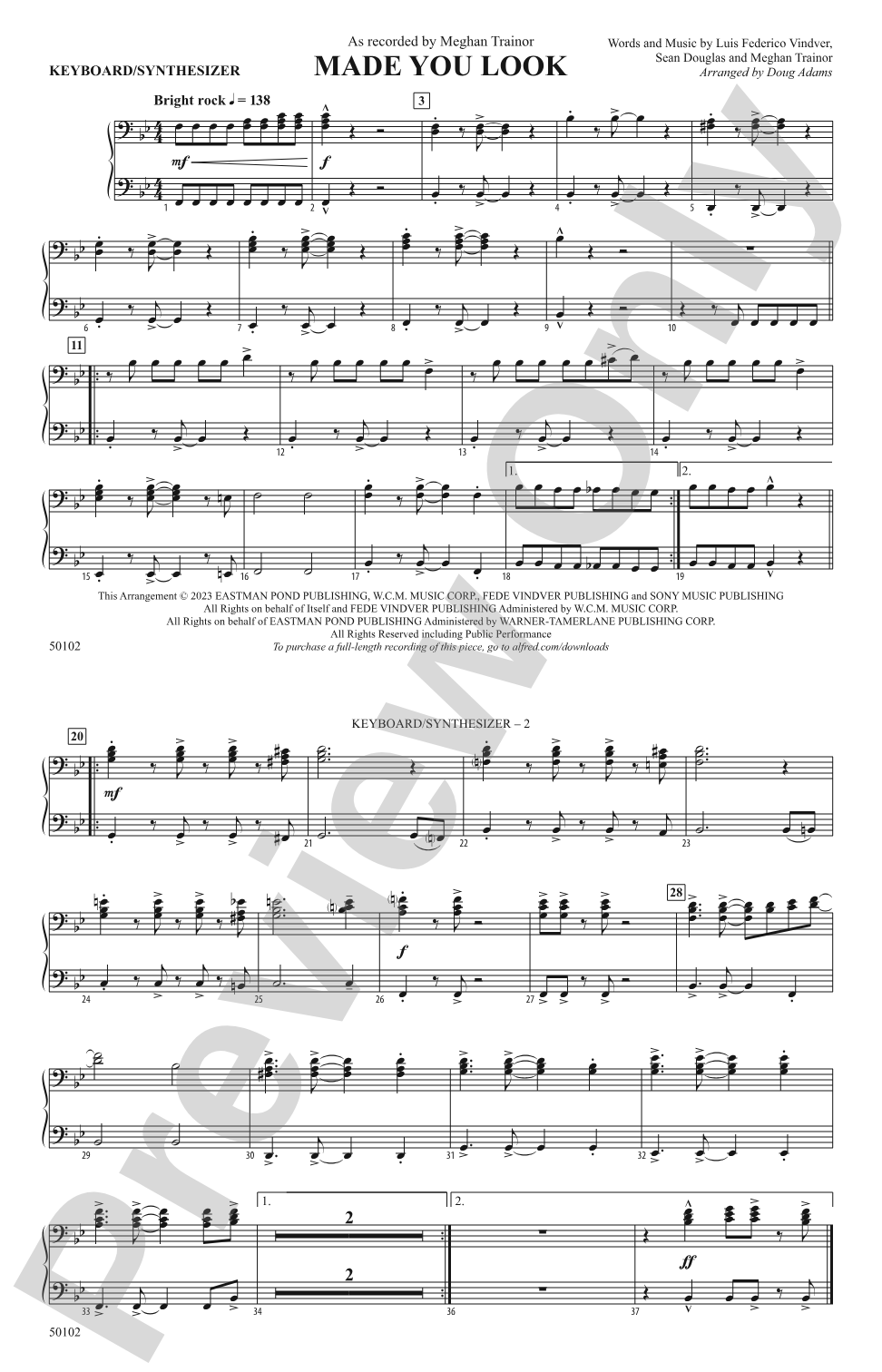Made You Look: Piano Accompaniment