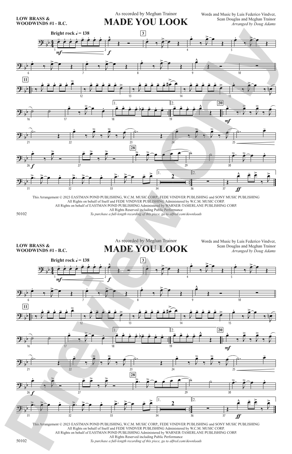 Made You Look: Low Brass & Woodwinds #1 - Bass Clef