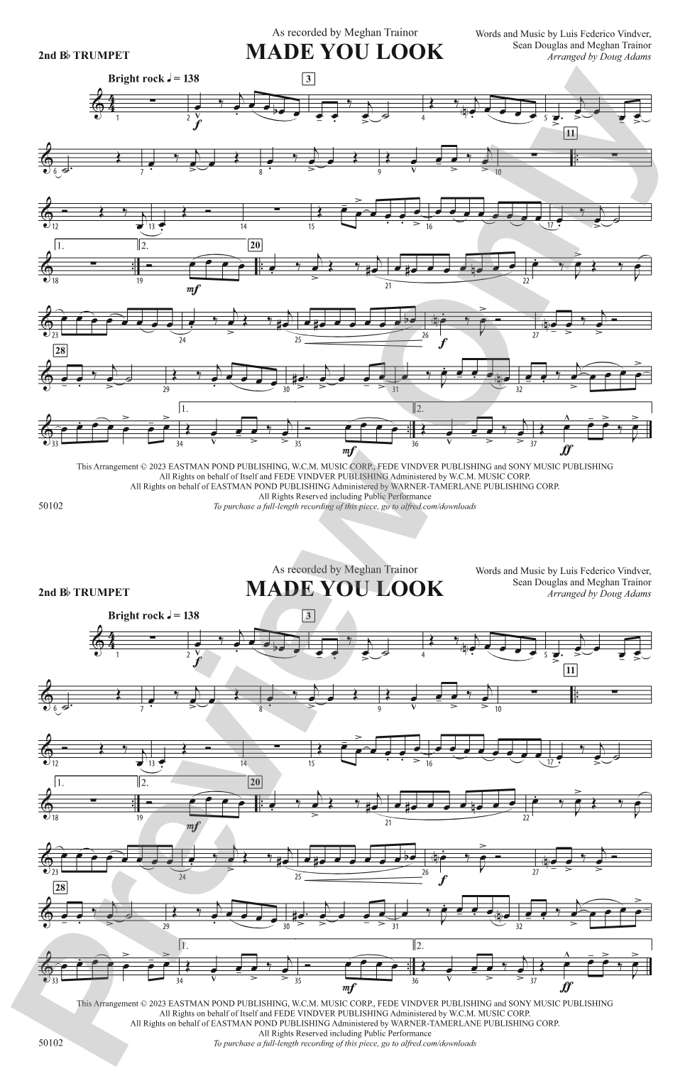 Made You Look: 2nd B-flat Trumpet