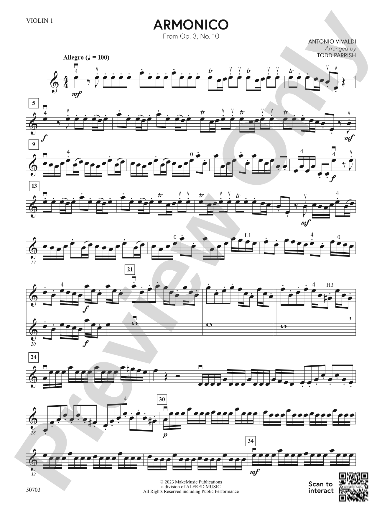 Armonico: 1st Violin