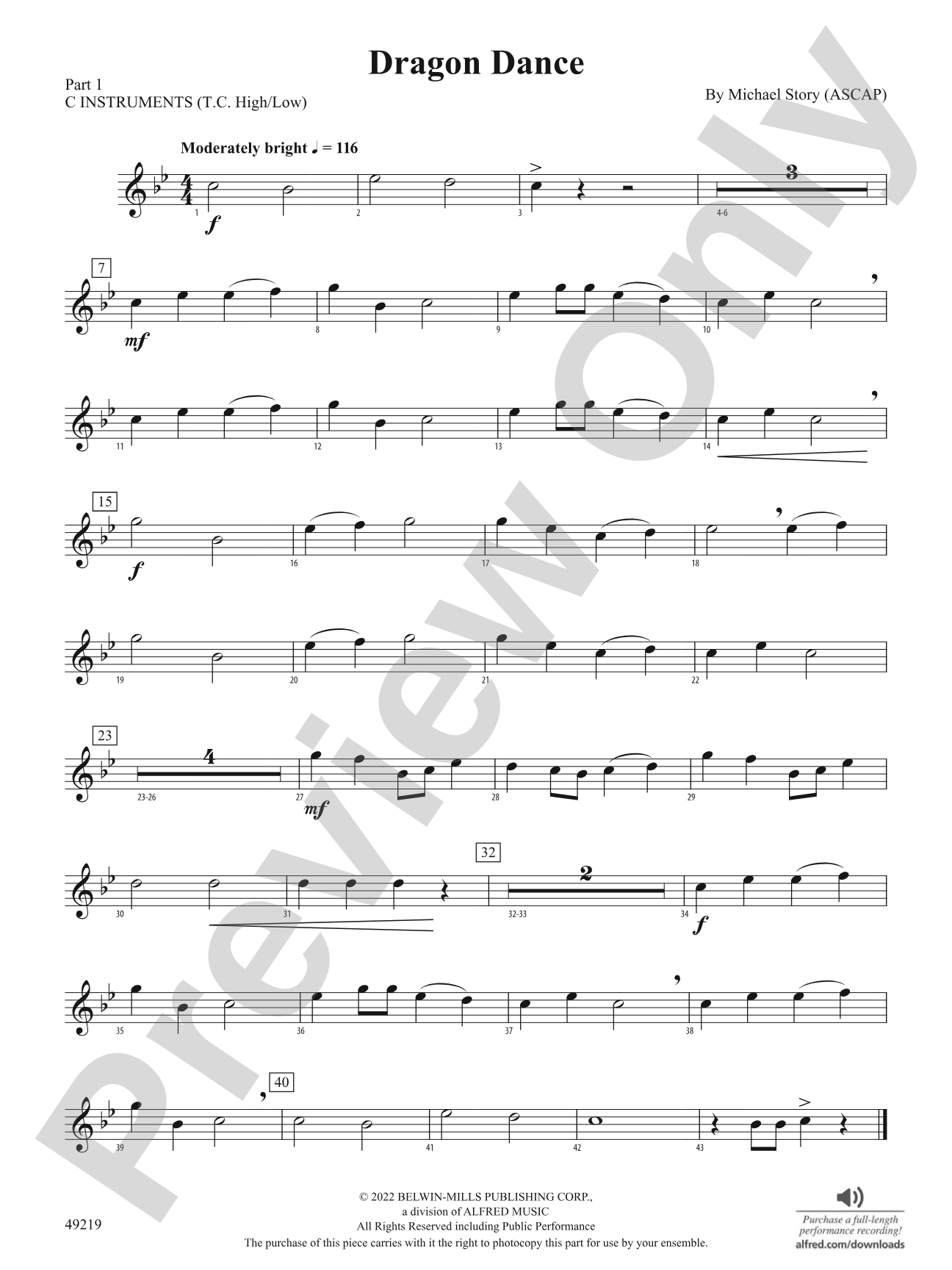 Dragon Dance: Part 1 - C Instruments (T.C.)