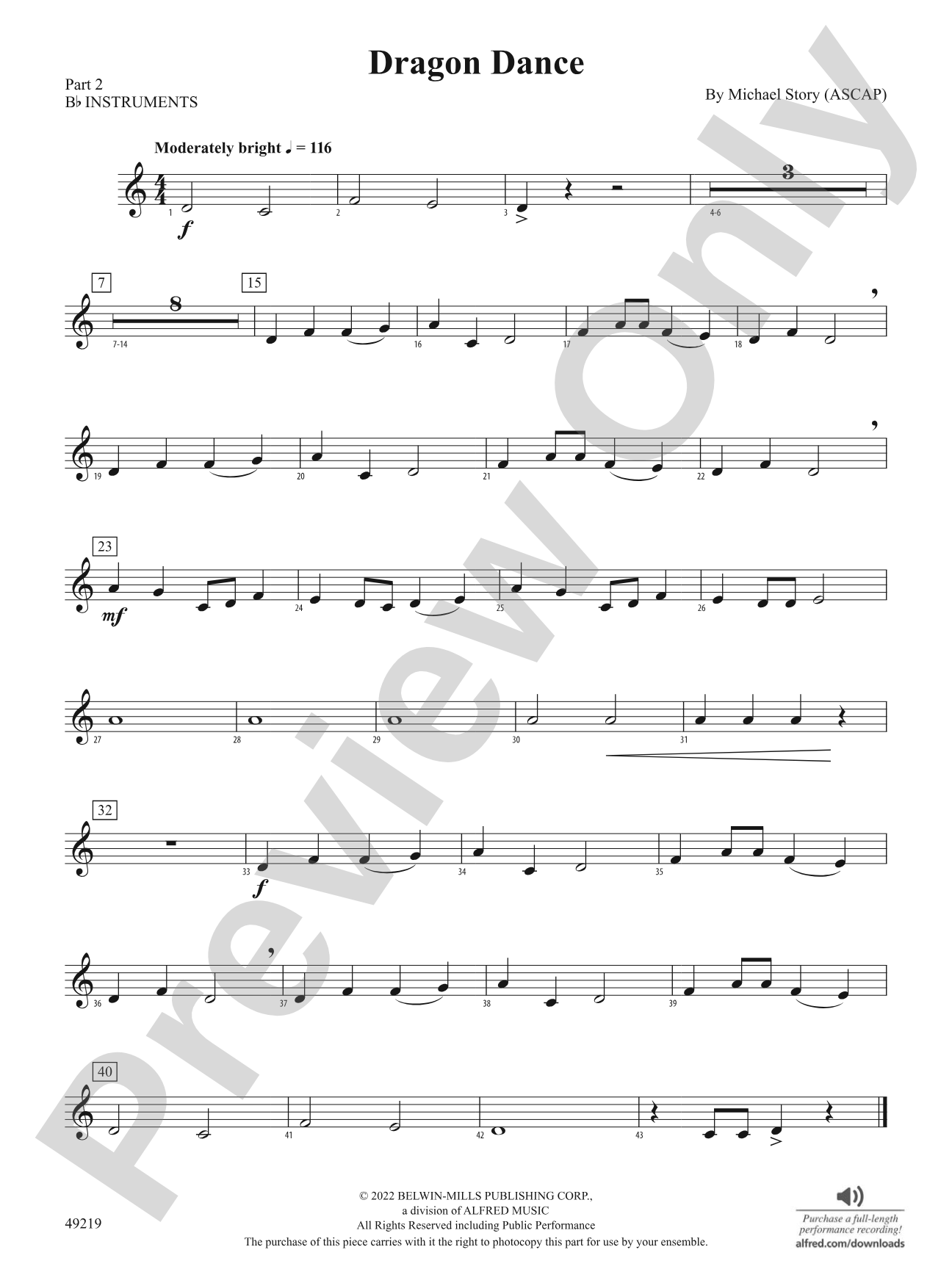Dragon Dance: Part 2 - B-flat Instruments