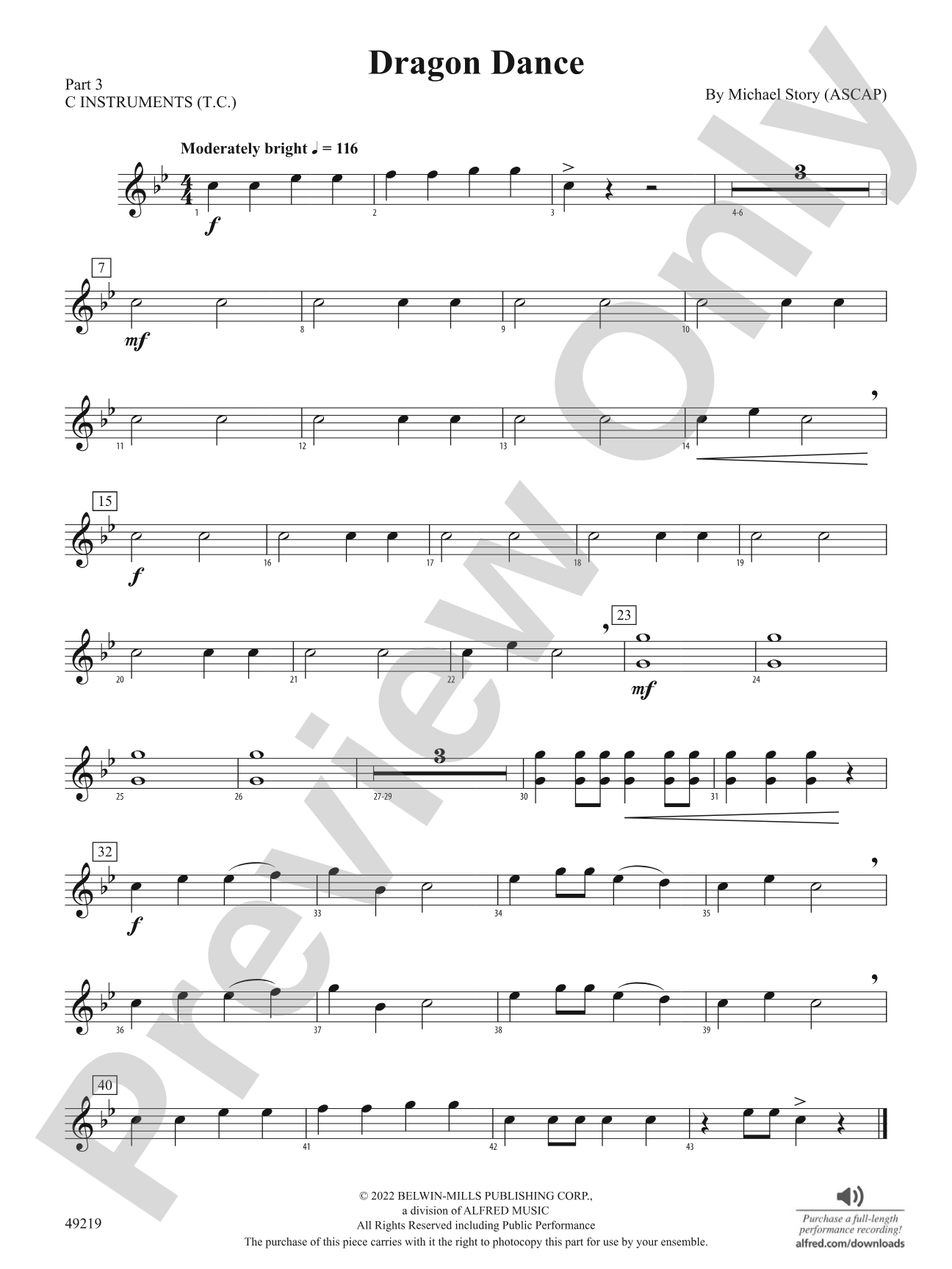 Dragon Dance: Part 3 - C Instruments (T.C.)