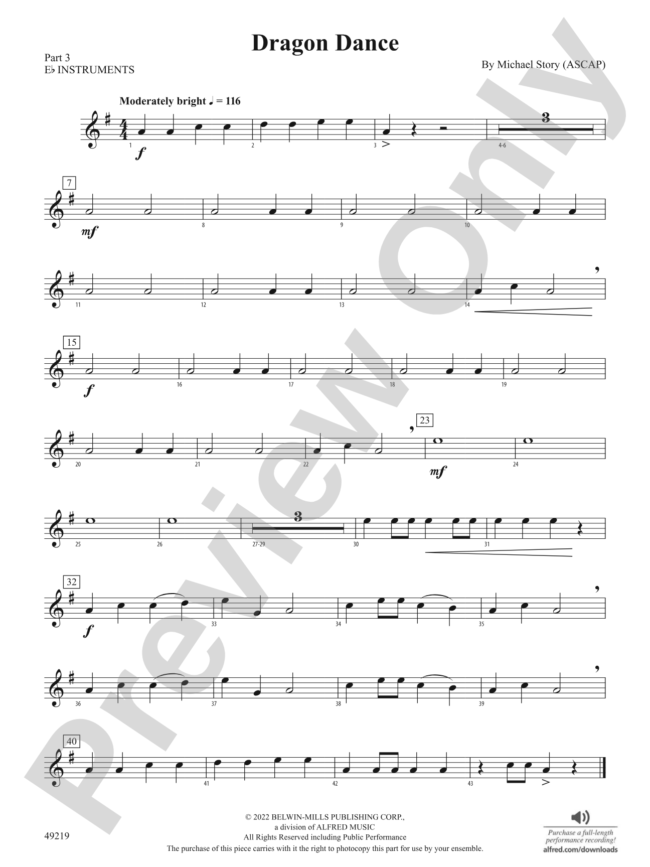 Dragon Dance: Part 3 - E-flat Instruments
