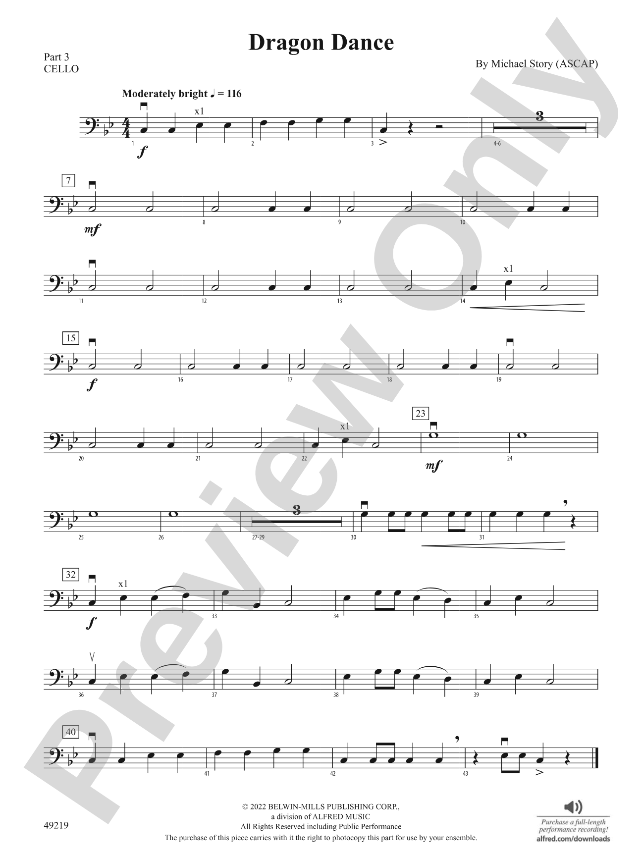 Dragon Dance: Part 3 - Cello