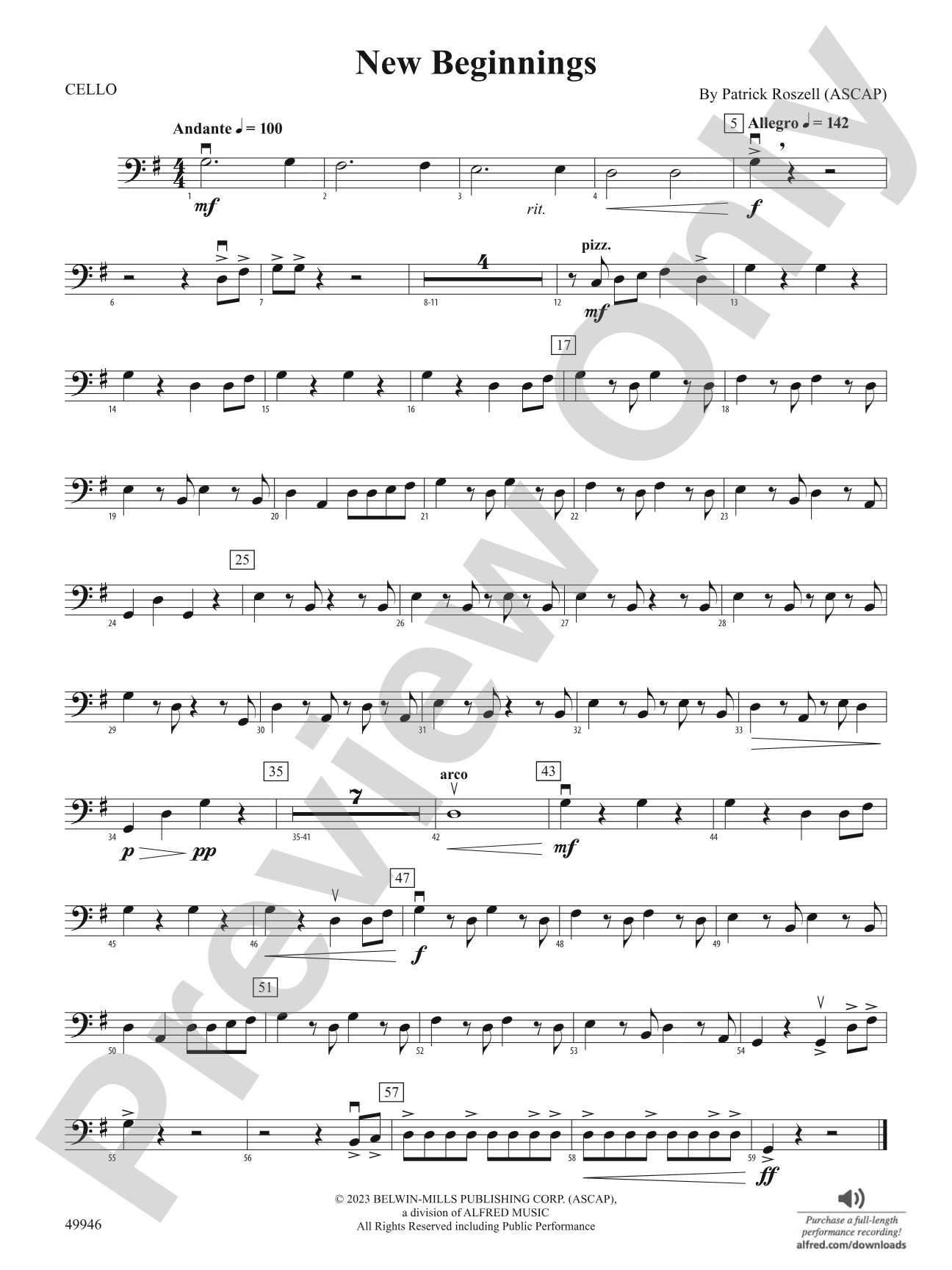 New Beginnings: Cello