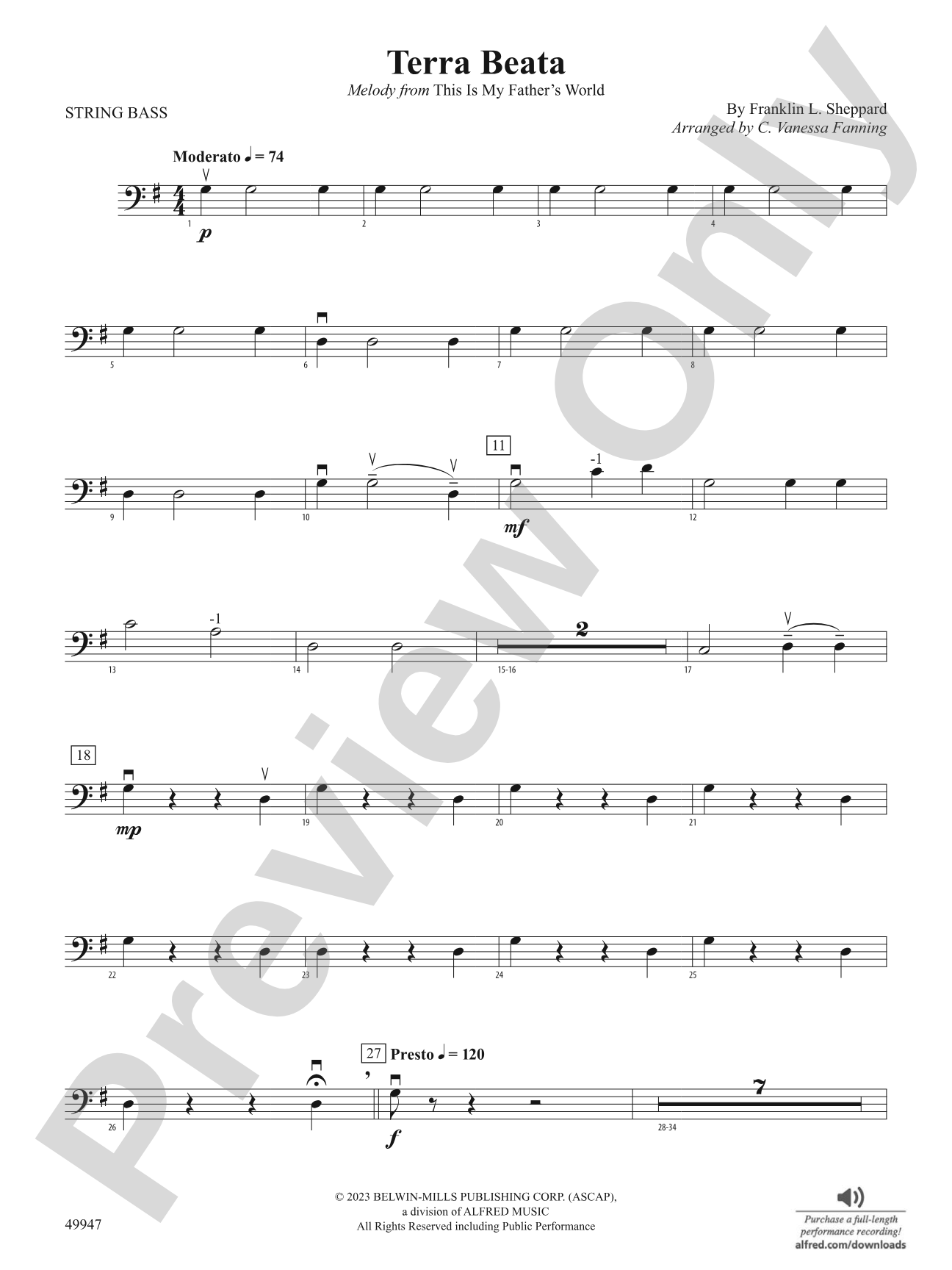 Terra Beata: String Bass