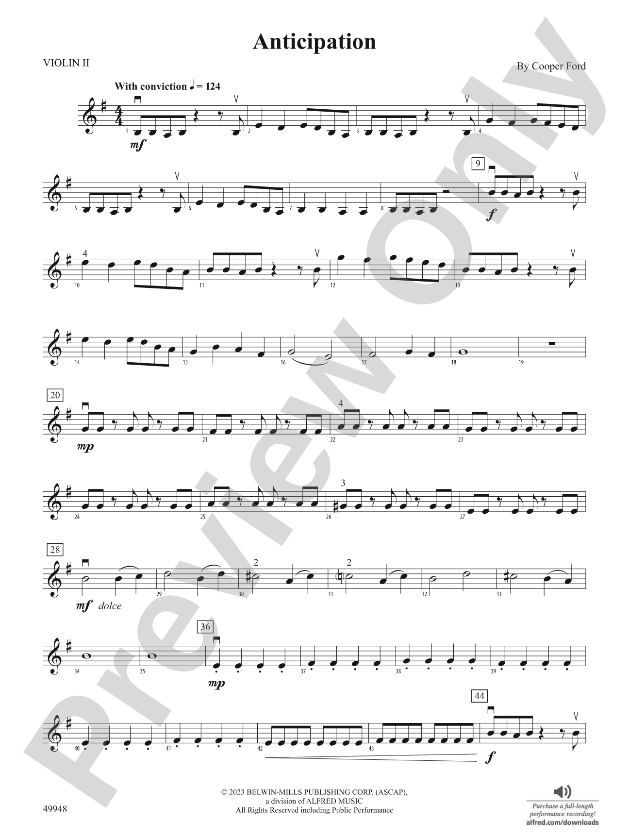 Anticipation: 2nd Violin