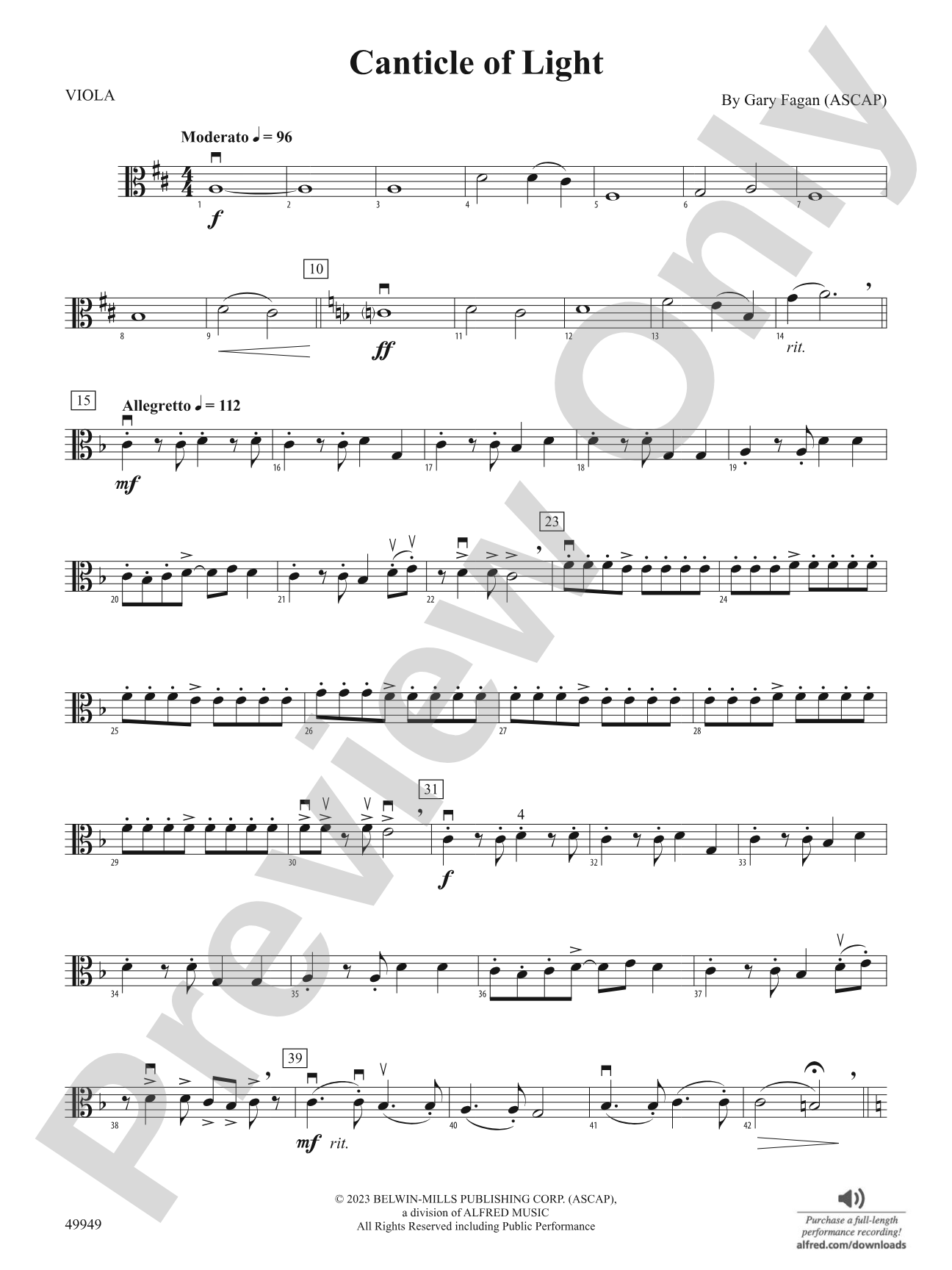 Canticle of Light: Viola