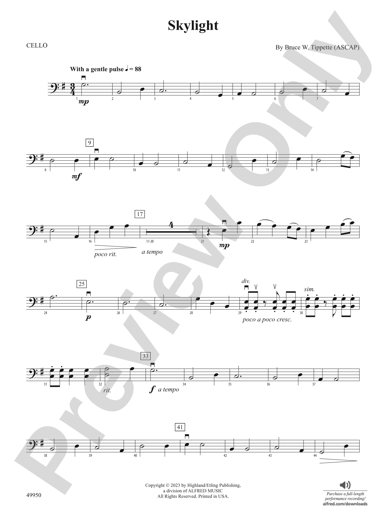 Skylight: Cello