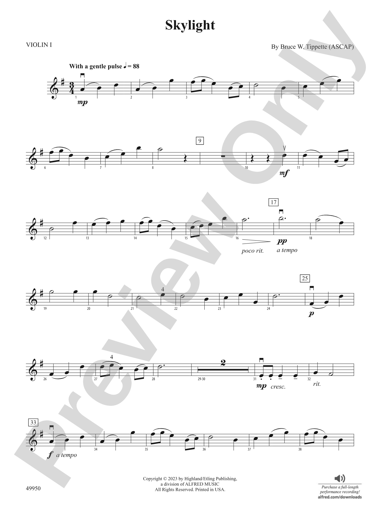 Skylight: 1st Violin