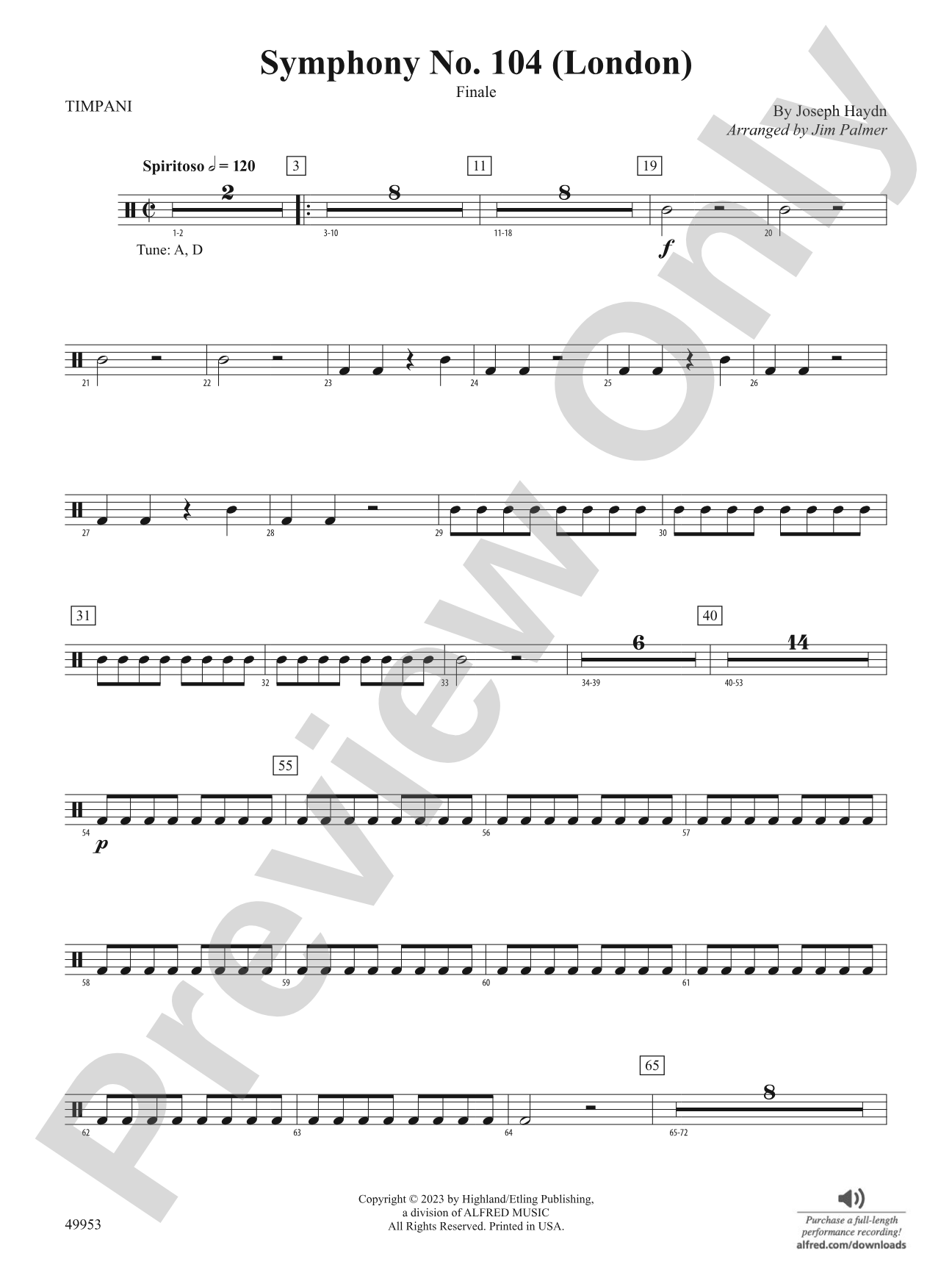 Symphony No. 104 (London): Timpani