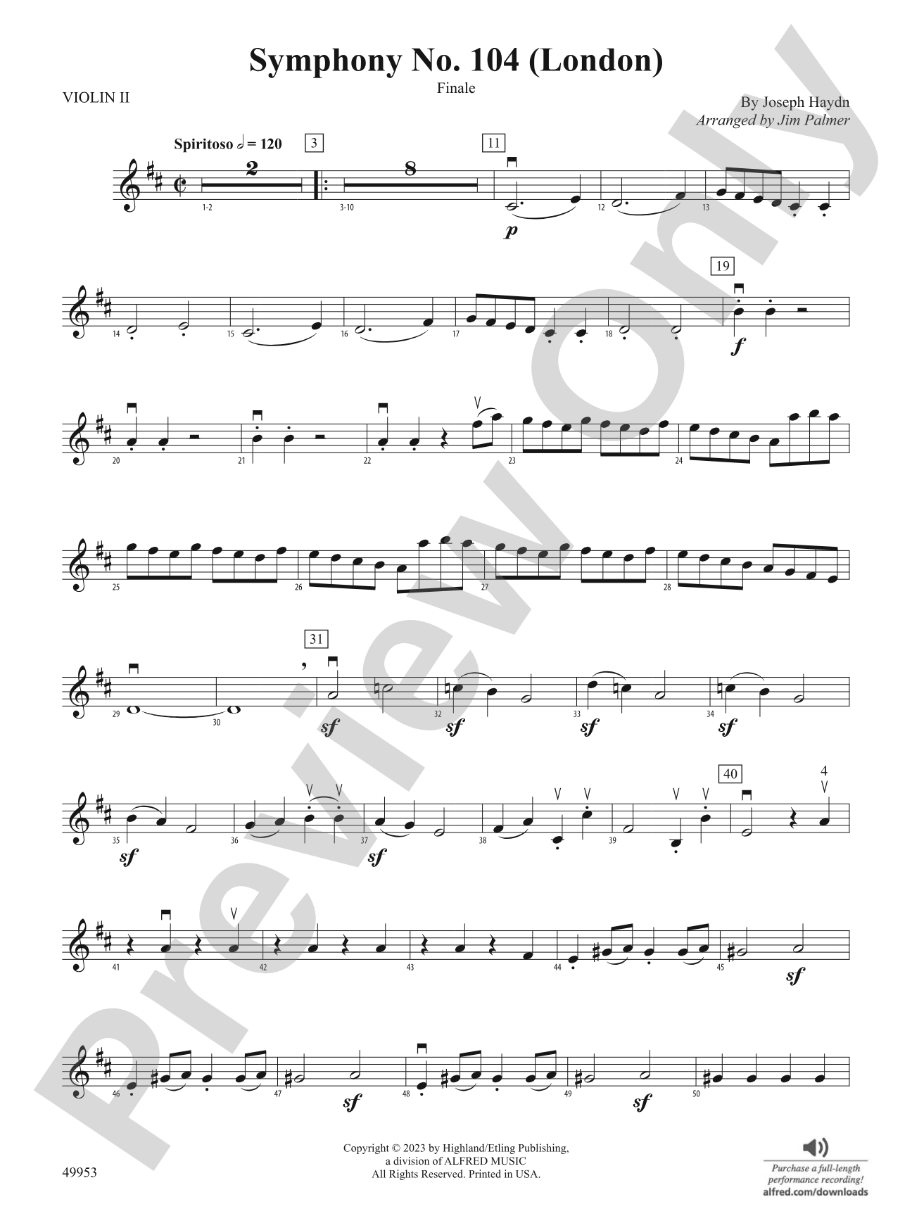 Symphony No. 104 (London): 2nd Violin