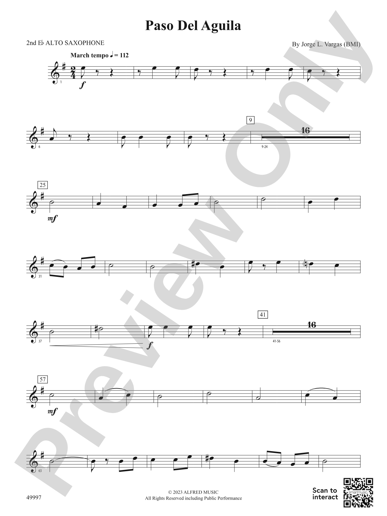 Paso Del Aguila: 2nd E-flat Alto Saxophone