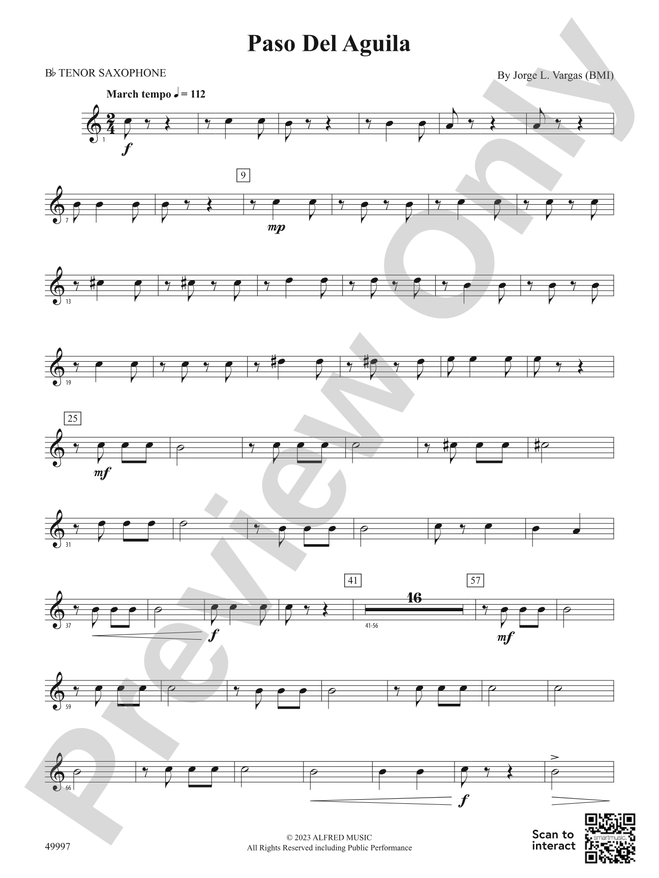 Paso Del Aguila: B-flat Tenor Saxophone