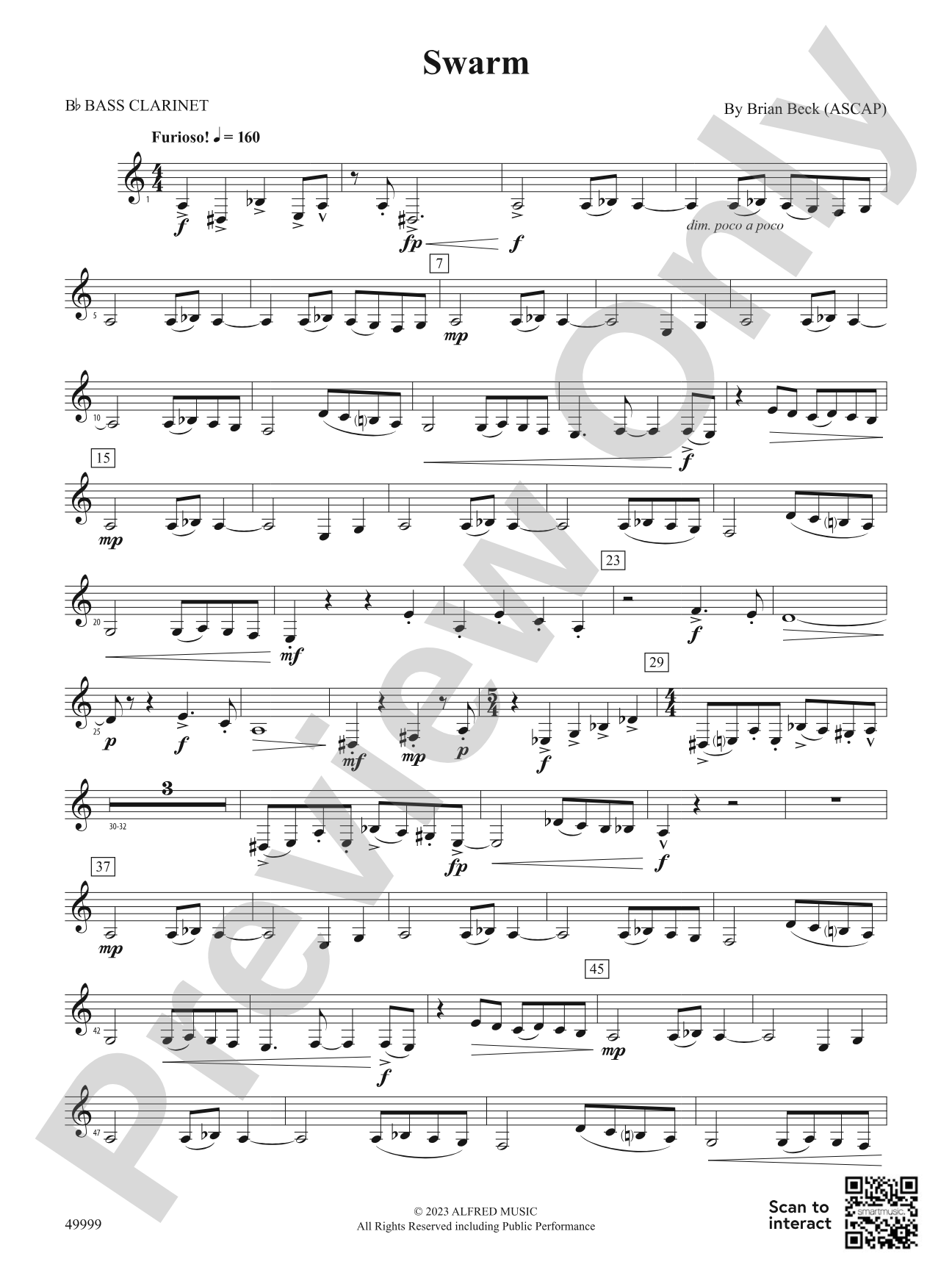 Swarm: B-flat Bass Clarinet
