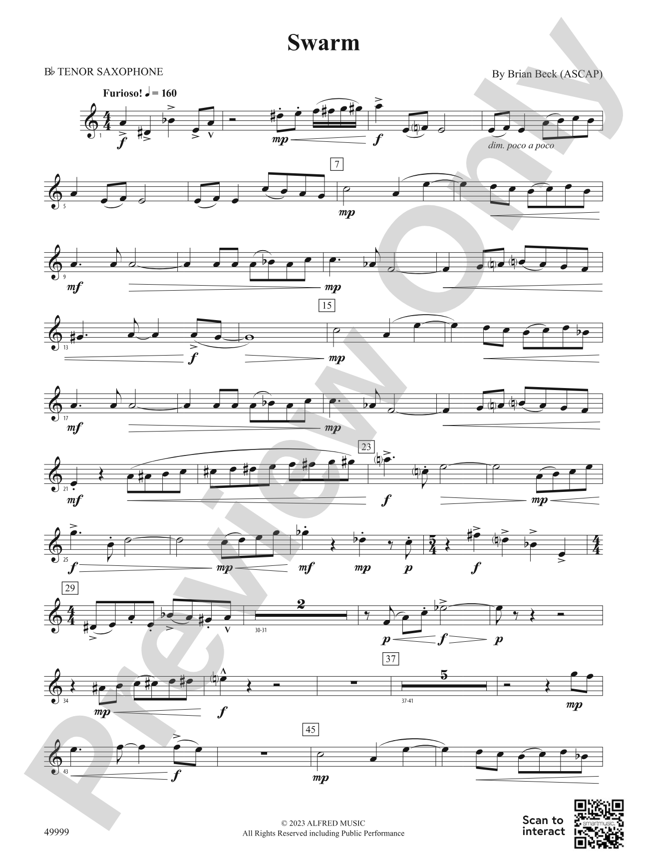 Swarm: B-flat Tenor Saxophone