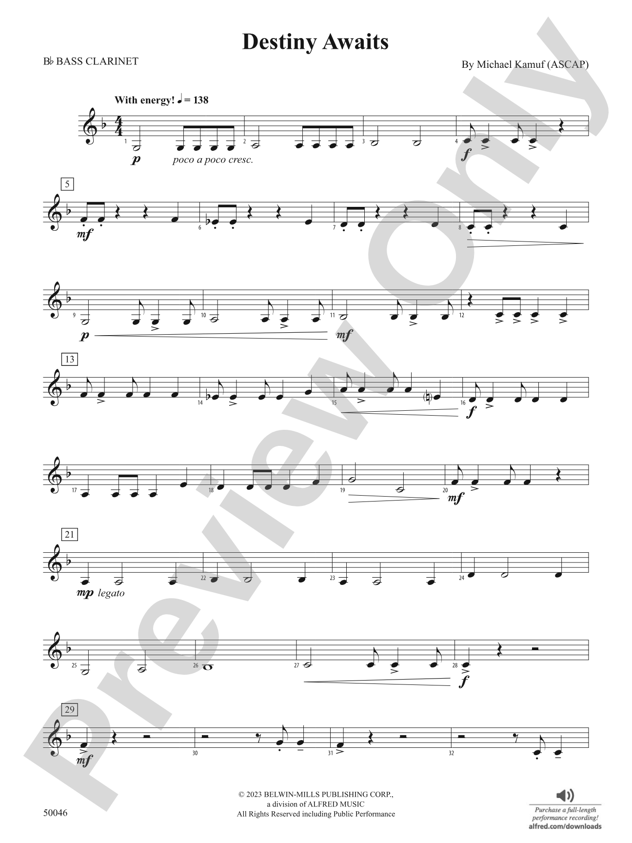 Destiny Awaits: B-flat Bass Clarinet