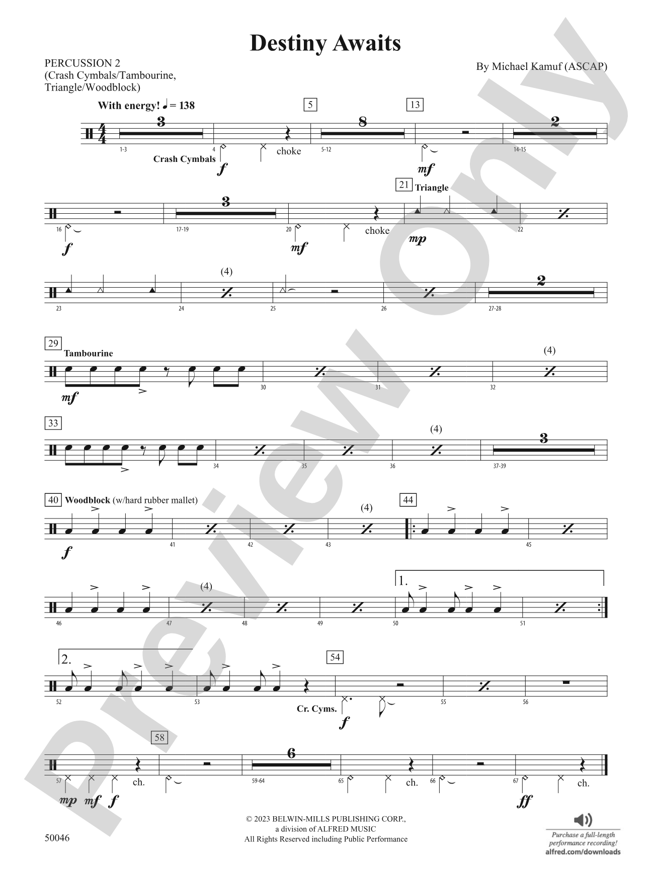 Destiny Awaits: 2nd Percussion