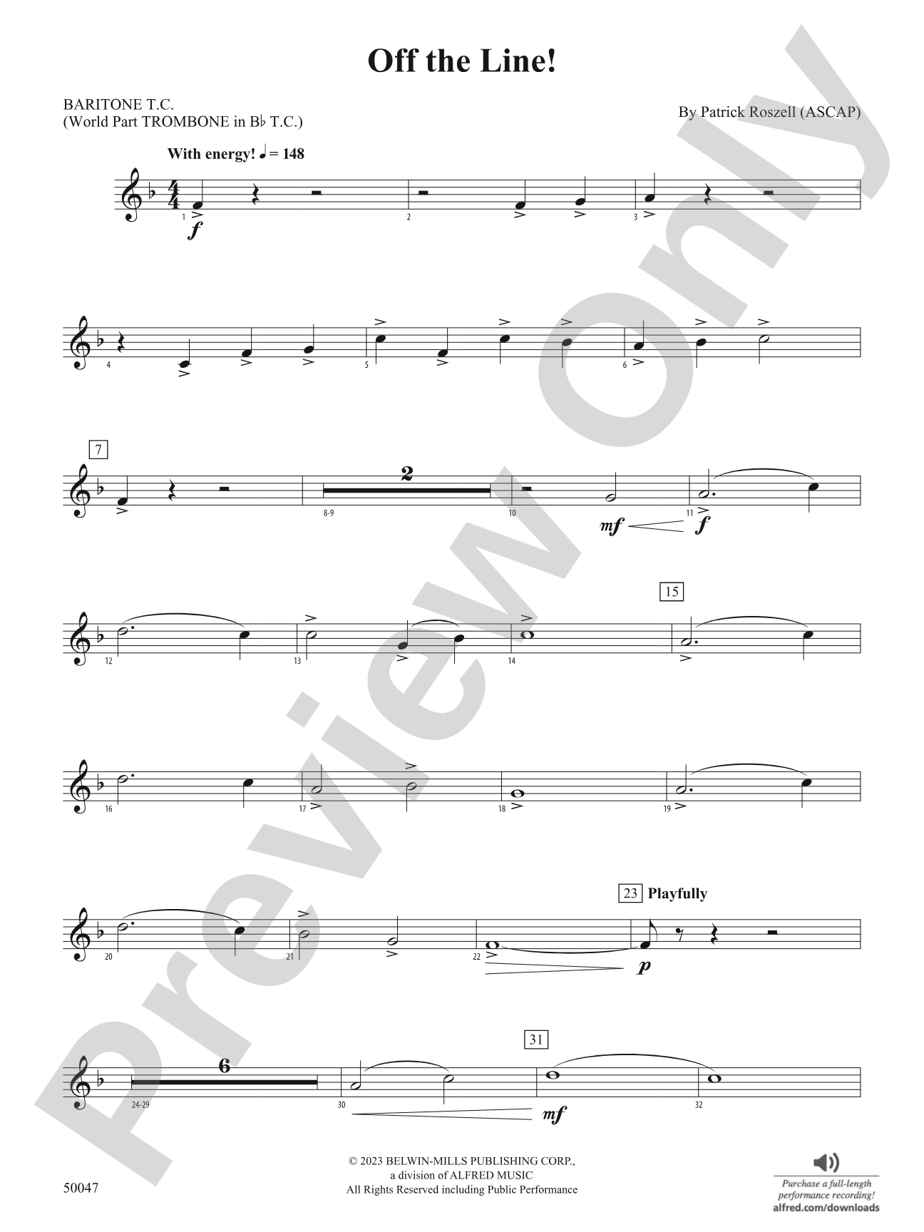 Off the Line!: Baritone T.C.