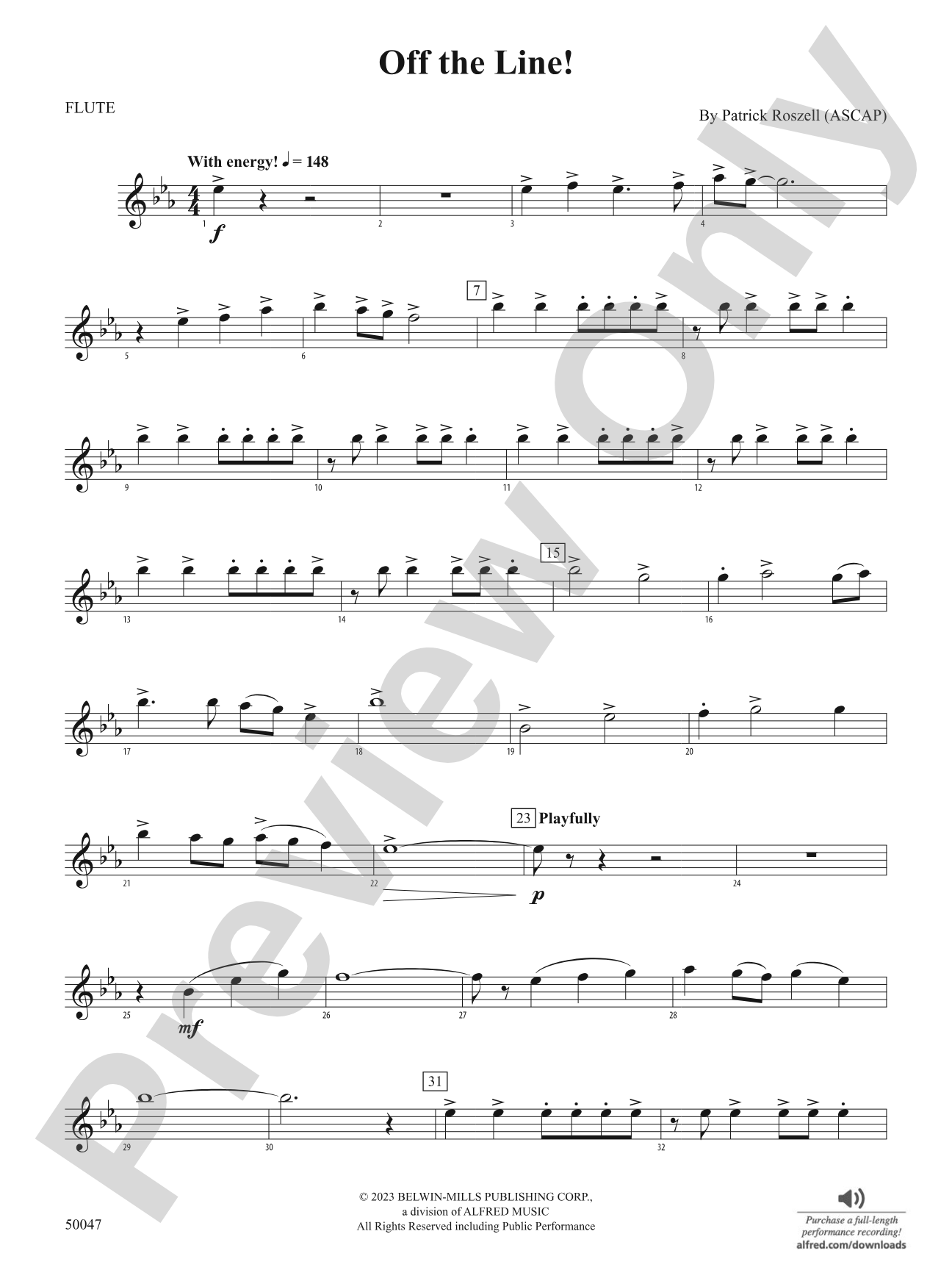 Off the Line!: Flute