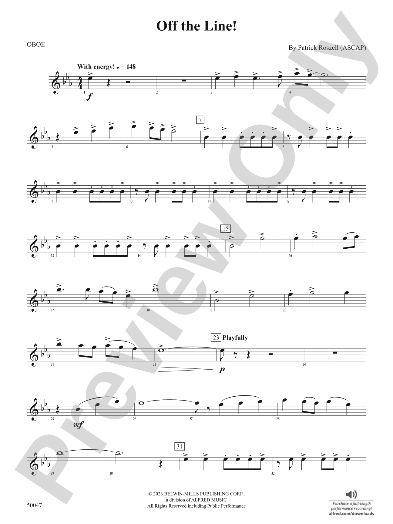 Off the Line!: Oboe