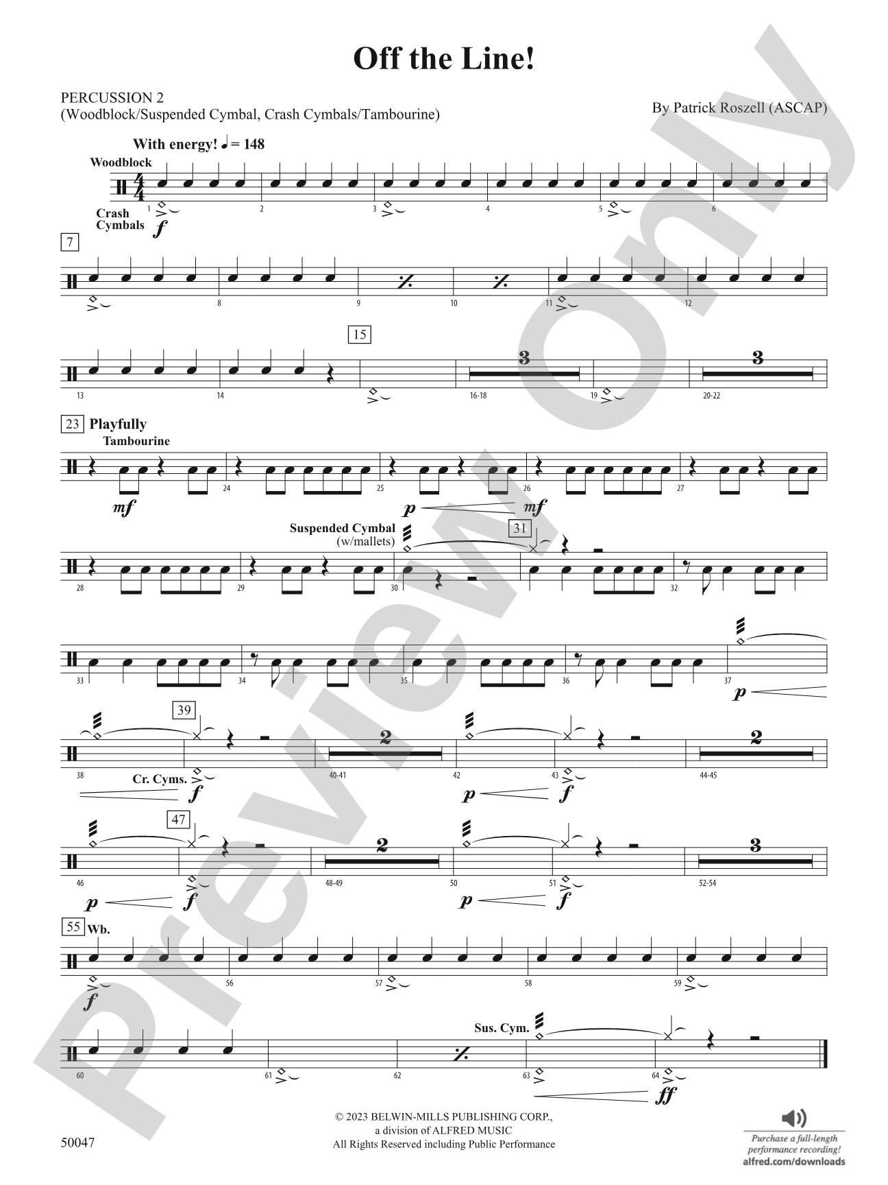 Off the Line!: 2nd Percussion