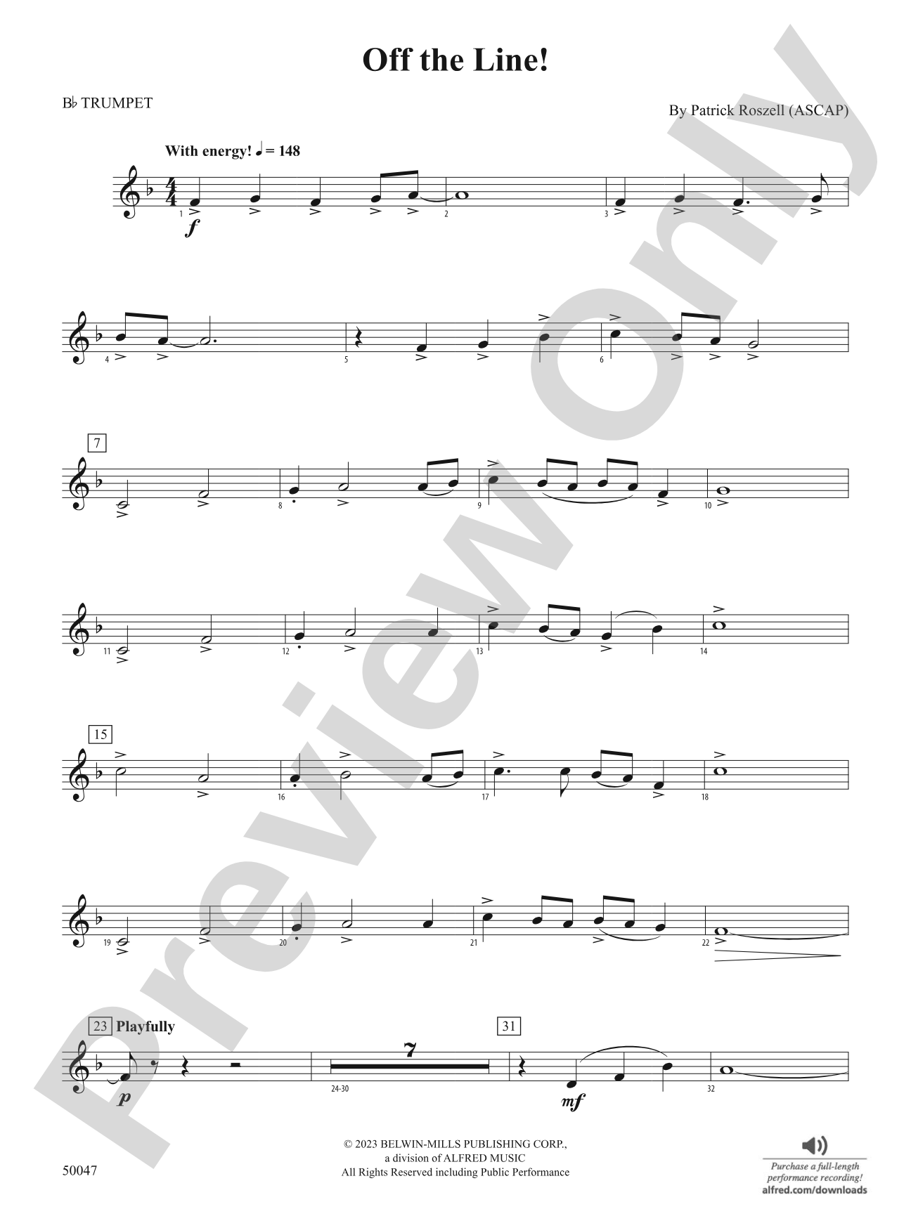 Off the Line!: 1st B-flat Trumpet