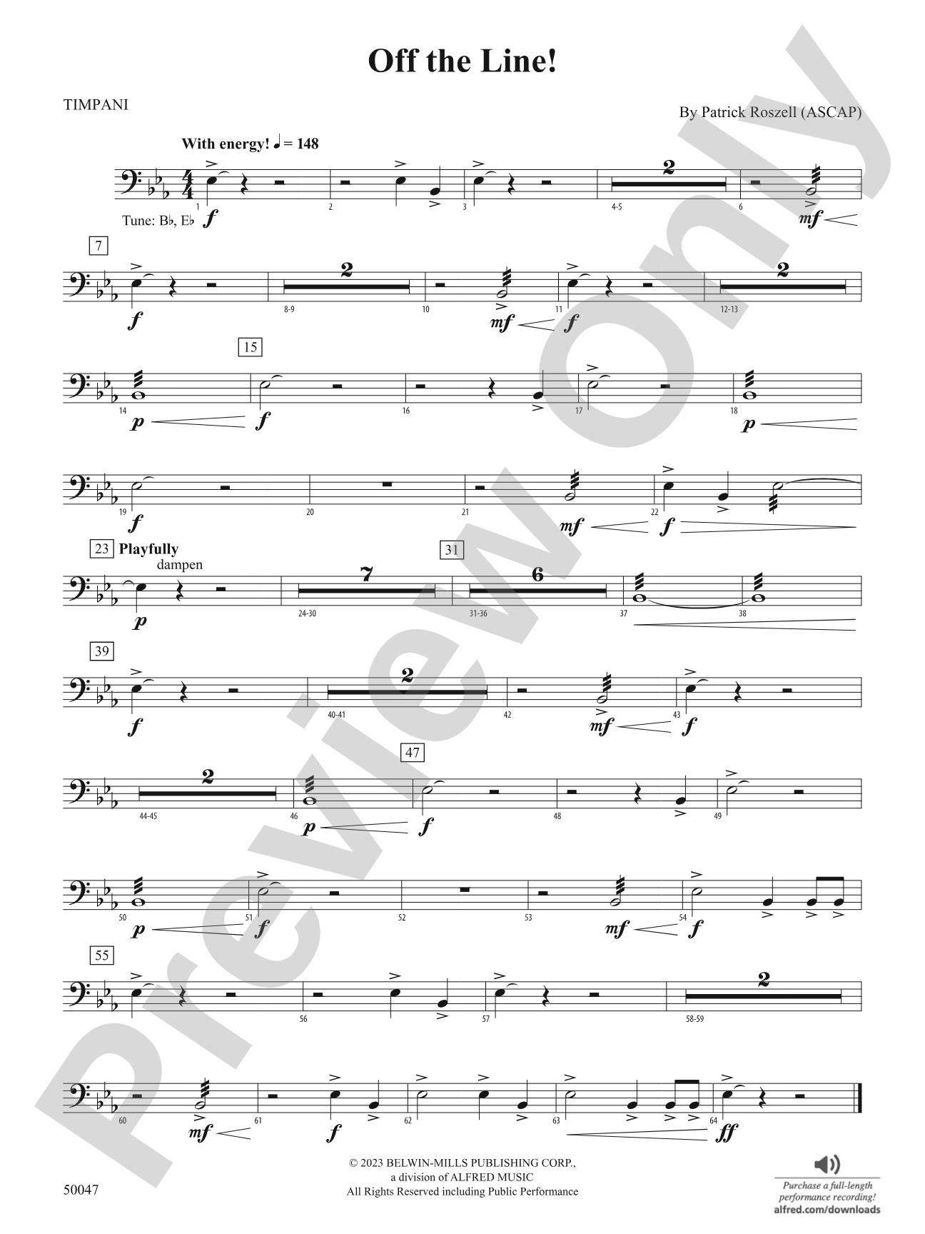Off the Line!: Timpani