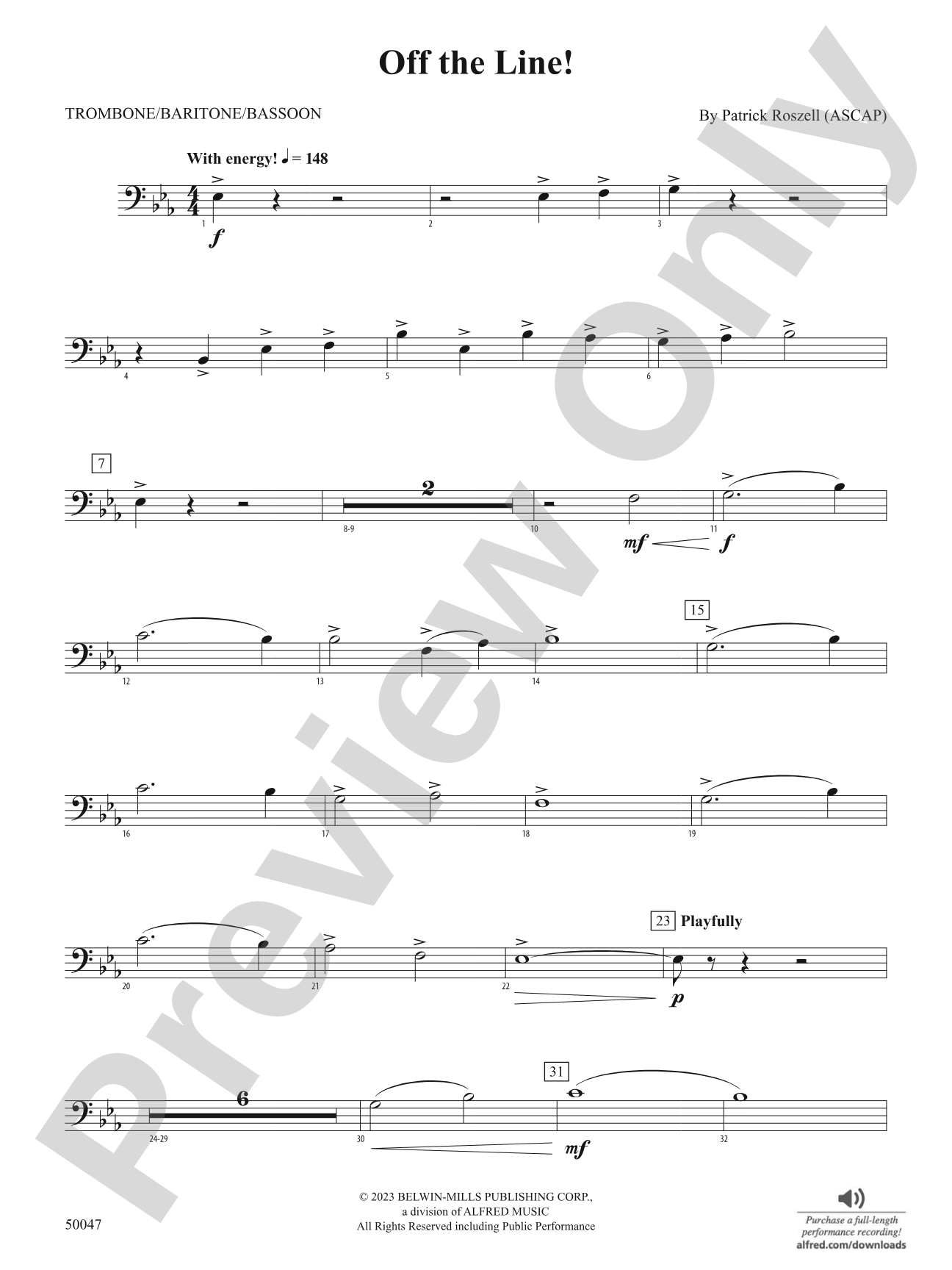 Off the Line!: 1st Trombone