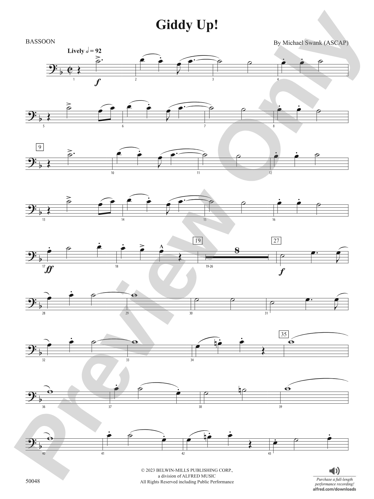 Giddy Up!: Bassoon