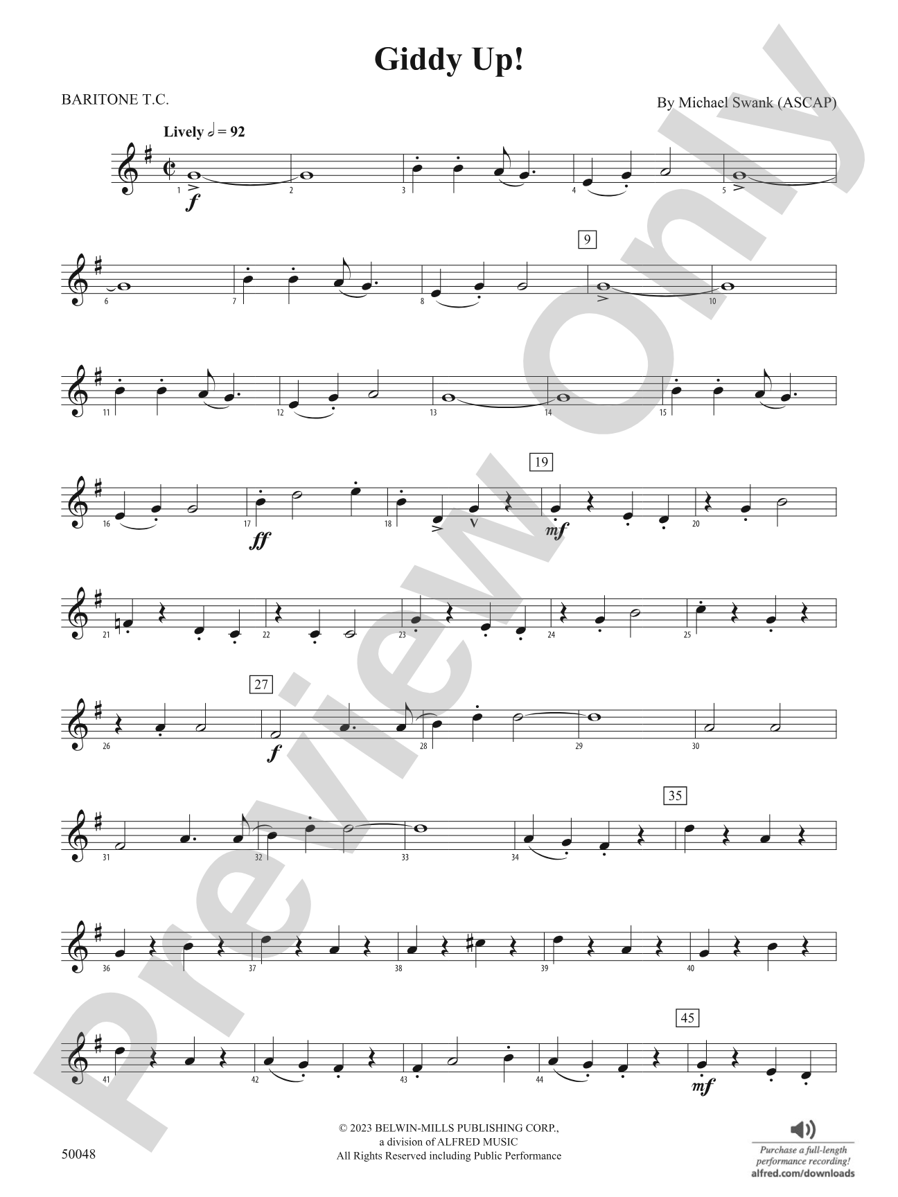 Giddy Up!: Baritone T.C.