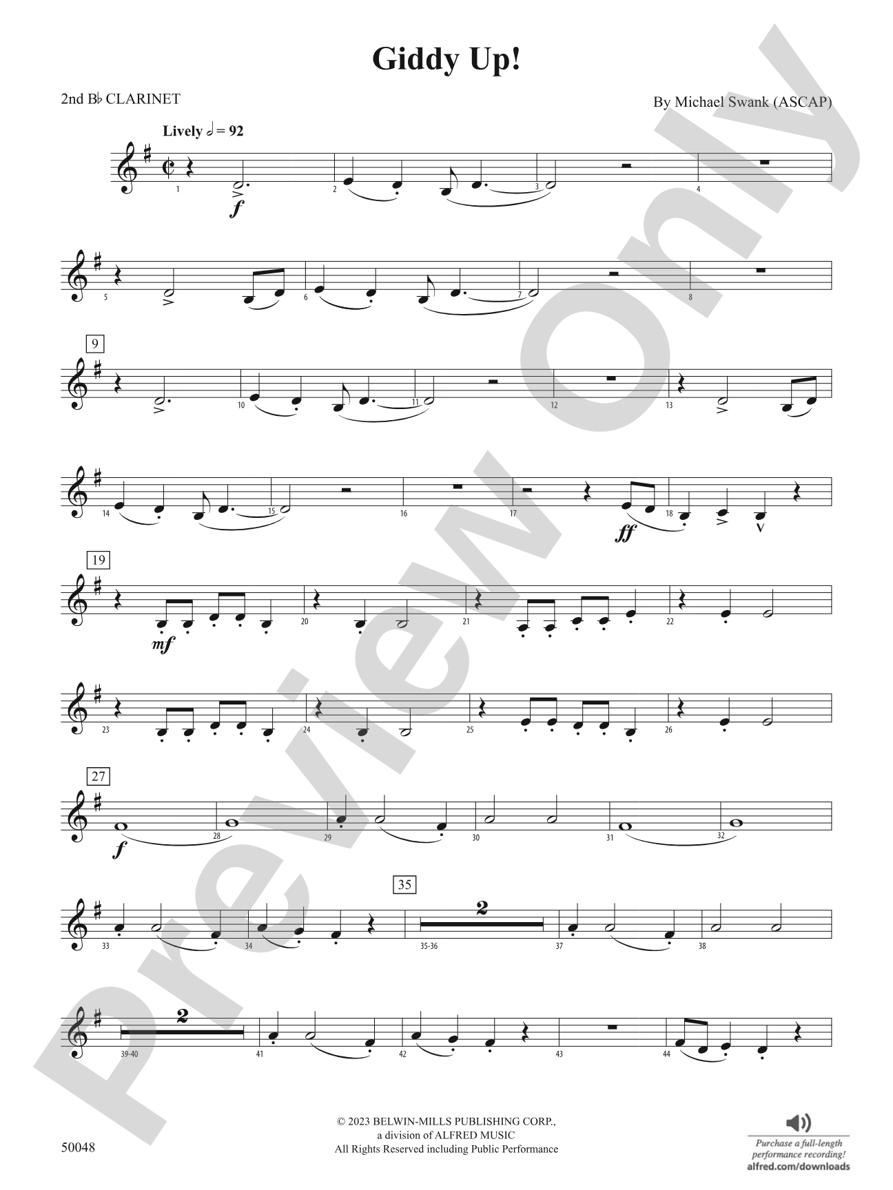Giddy Up!: 2nd B-flat Clarinet